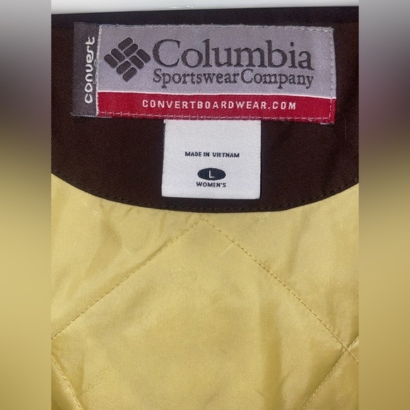 Women’s Columbia waterproof breathable omnitech brown winter Ski Jacket Sz Large - Picture 5 of 17